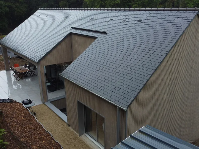 extension de maison ossature bois broons