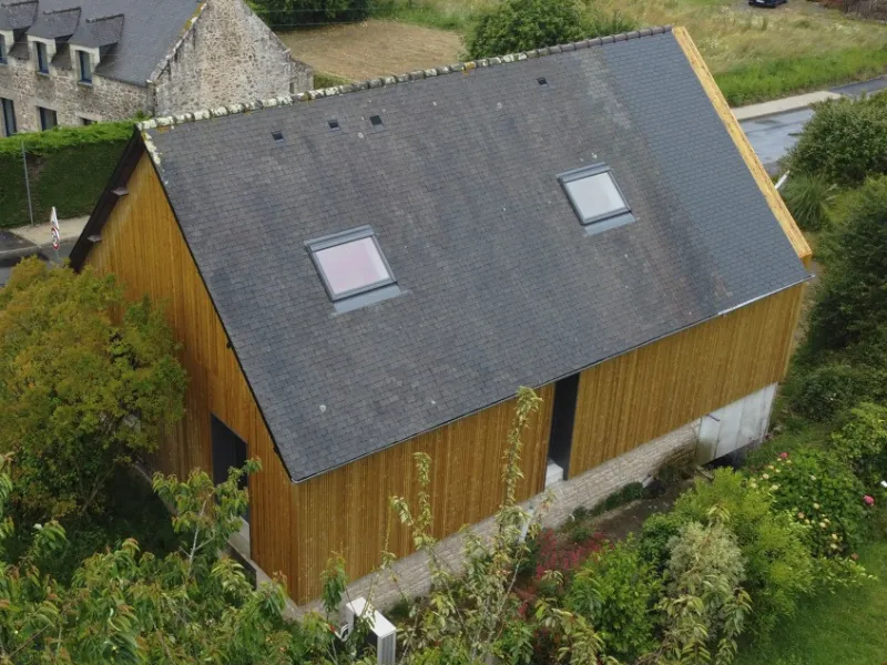 extension de maison ossature bois saint meen le grand