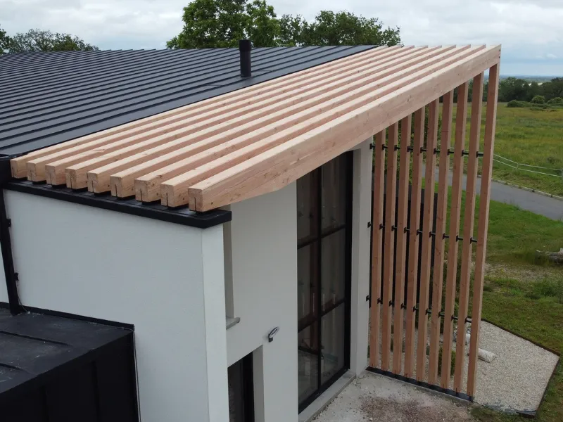 extension de maison ossature bois saint meen le grand