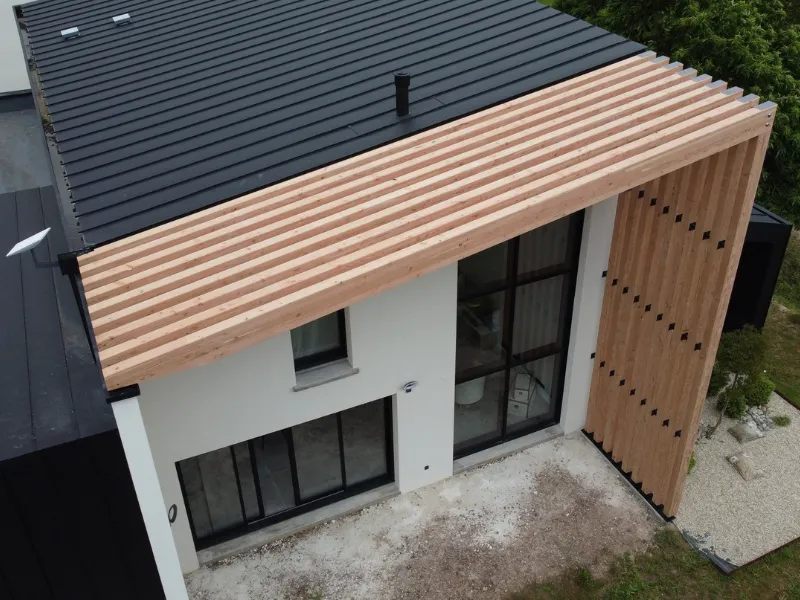 surelevation de maison bois evran