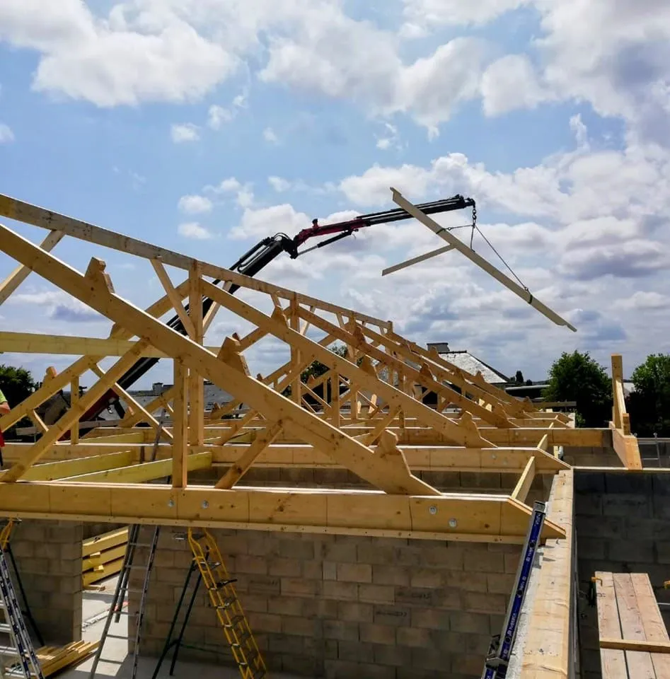 surelevation de maison bois evran