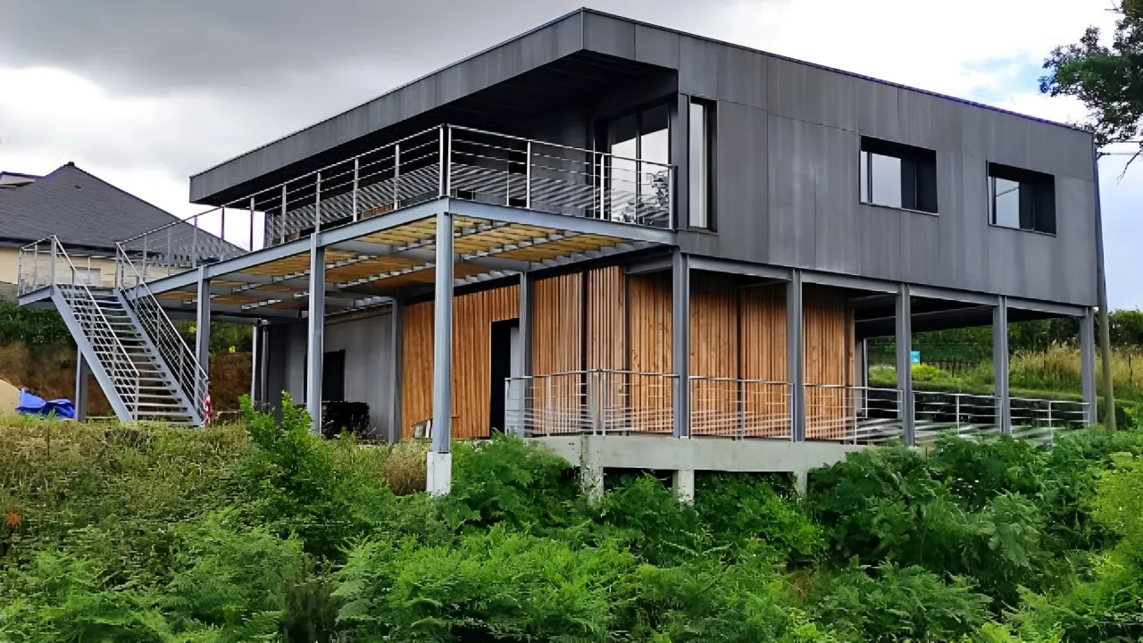 surelevation de maison bois merdrignac
