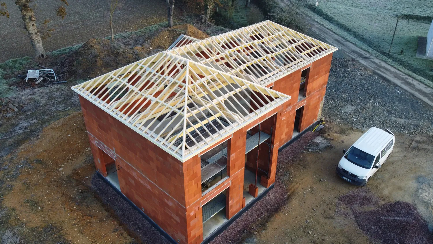 surelevation de maison bois merdrignac