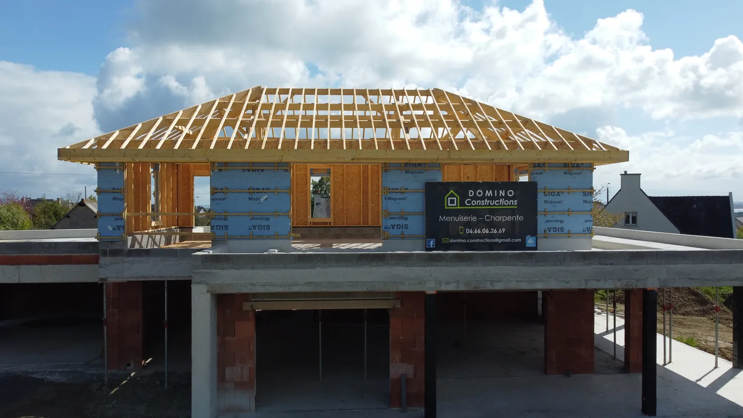 surelevation de maison bois saint meen le grand