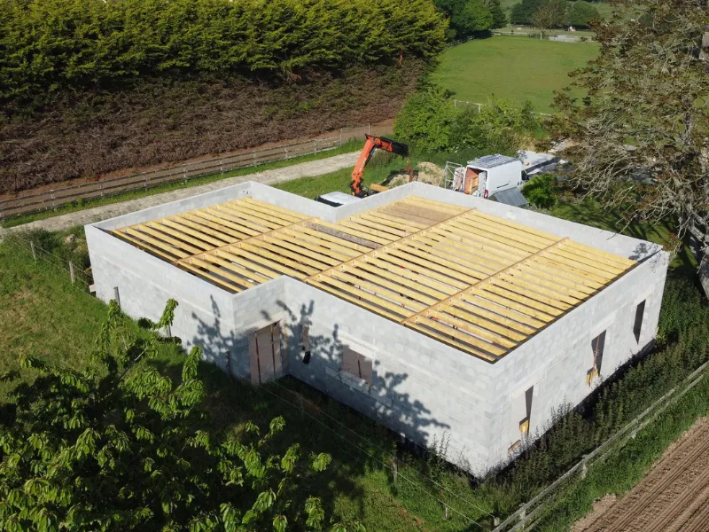 surelevation de maison bois saint meen le grand